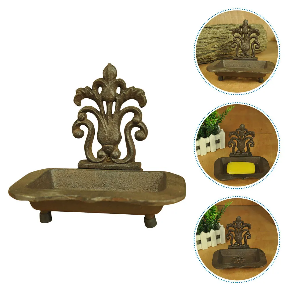 

Vintage Metal Soap Holder Bathroom Decor Draining Tray Storage Organizer Unique Beautiful Design Soap Holder