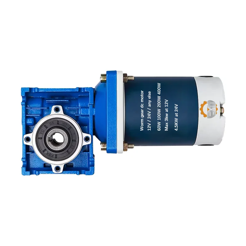 Spot Goods PM Motor 90mm Diameter 8Kgcm 24V Brush DC Engine 2200RPM 200 Watt Brush Dc Motor 24v With RV30 Worm Gear DC Motor