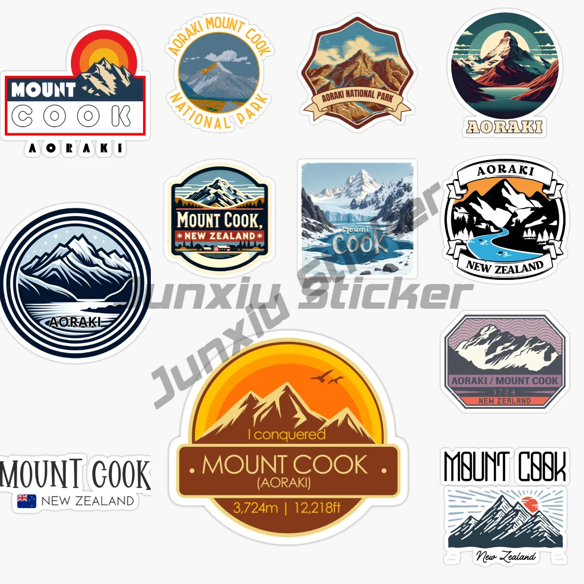 

Mount Cook Adventure New Zealand Olaki Mount Cook National Park Landscape Vinyl Self-adhesive Decals