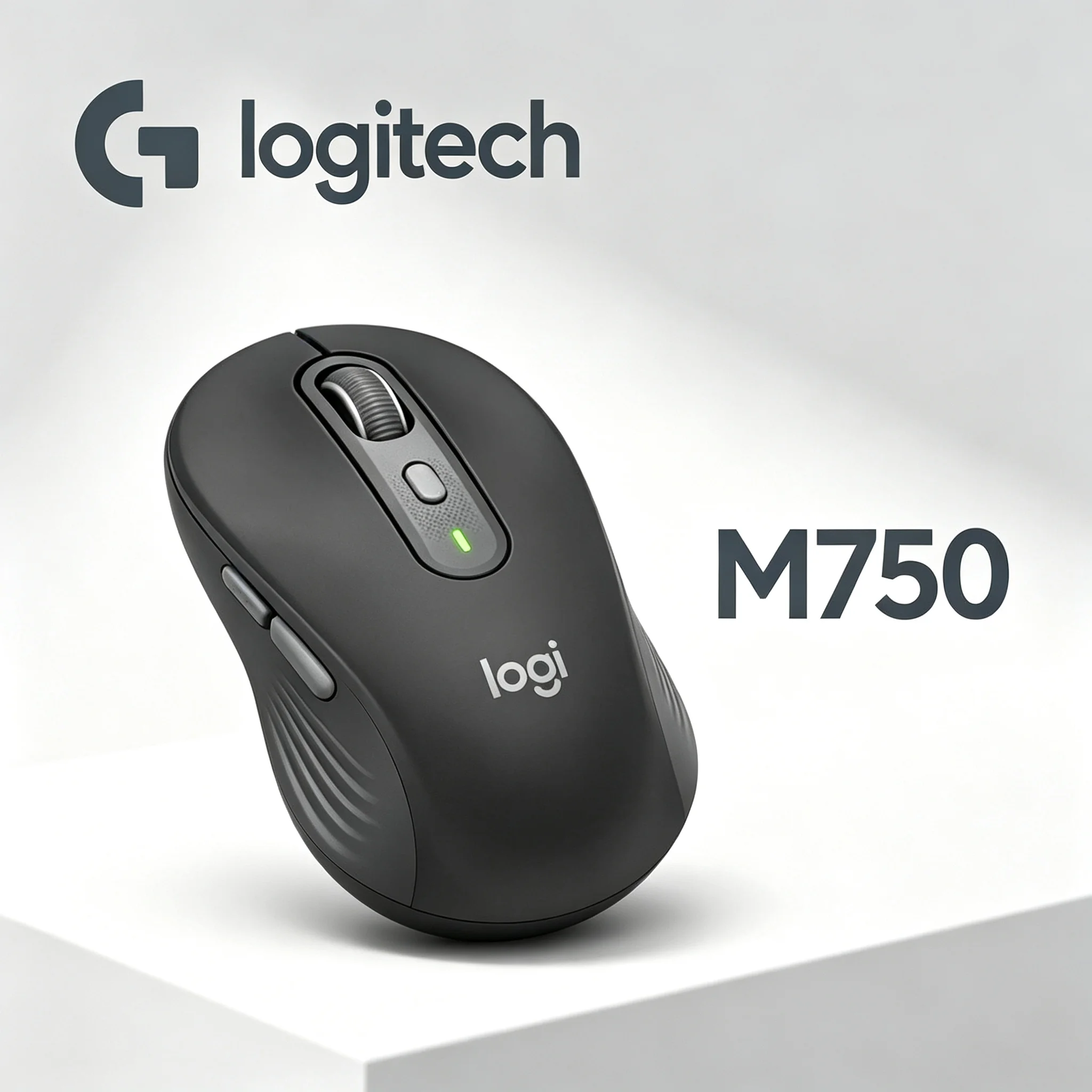 High Comfort Logitech M750 Wireless Bluetooth Mouse 2.4G USB Receiver 6 Keys Ergonomic Mice For PC Mac Laptop Office Use