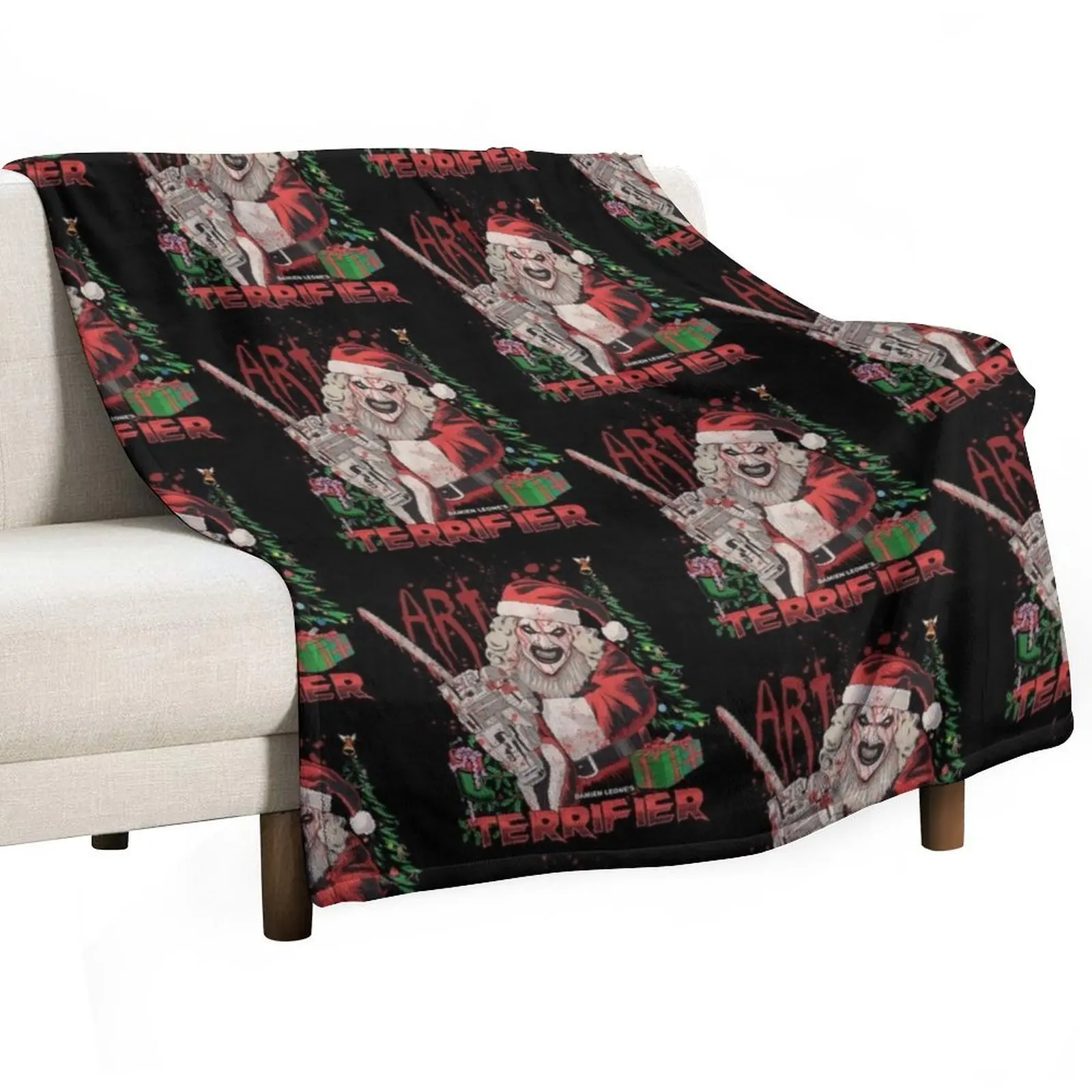 

Clown Santa Terrifier 3 Throw Blanket warm winter heavy to sleep Blankets