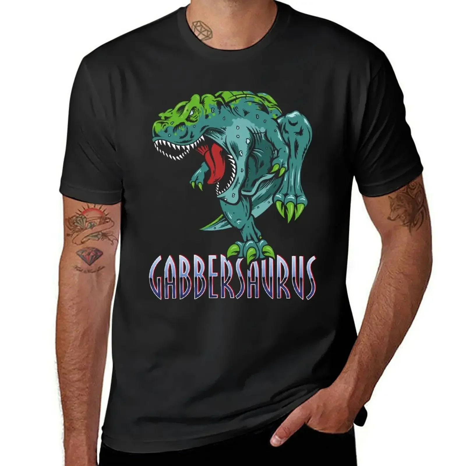 

Gabbersaurus v2 T-Shirt quick-drying rapper graphic tees men t shirts