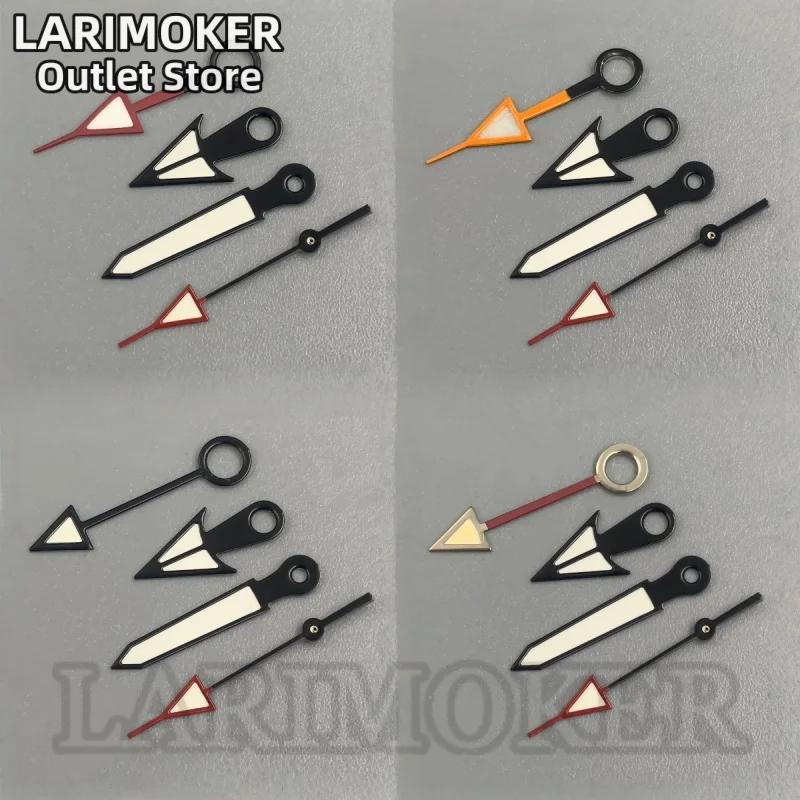 

Серебристо-черные стрелки для часов LARIMOKER, подходят для NH34 Luminous (GMT), аксессуары для часов с автоматическим механизмом