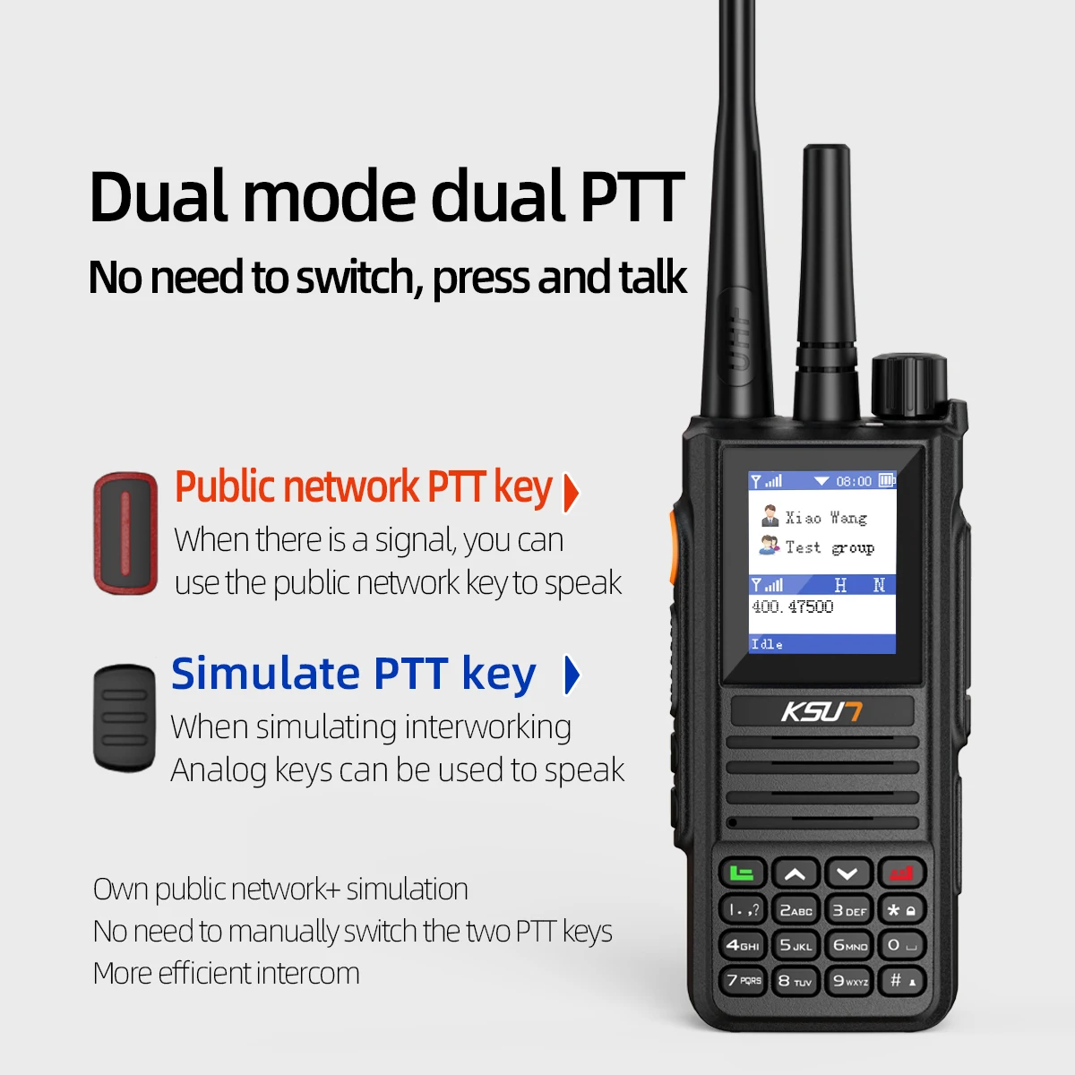 CT58 2 uds POC plataforma Global 4G LTE modo Dual analógico Radio De comunicación bidireccional 100km 5000km Walkie Talkie POC De largo alcance