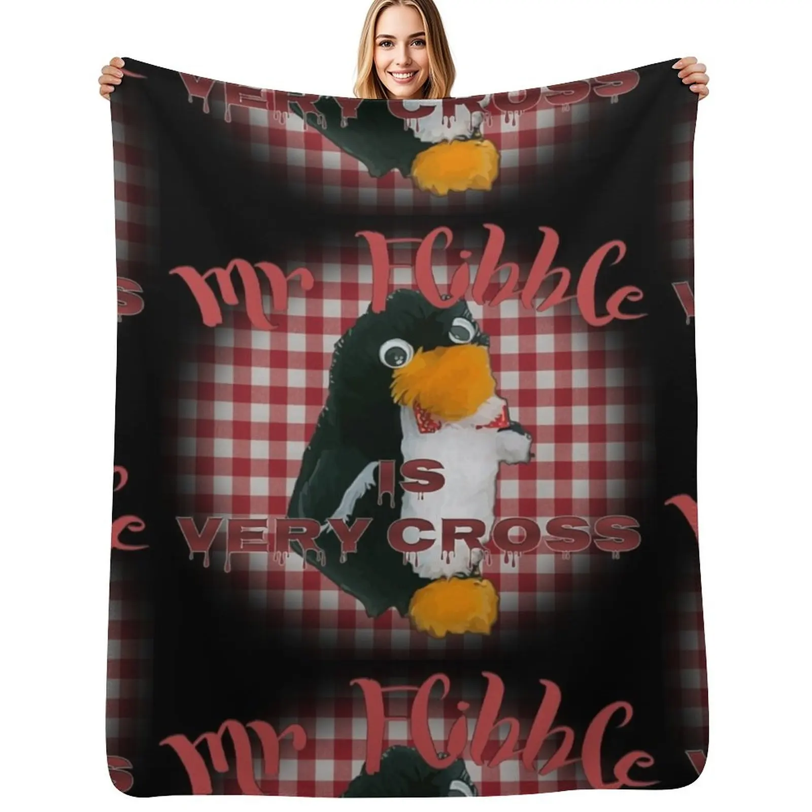 Mr Flibble is very cross Throw Blanket Lightweight Warm Blanket for Travel Camping