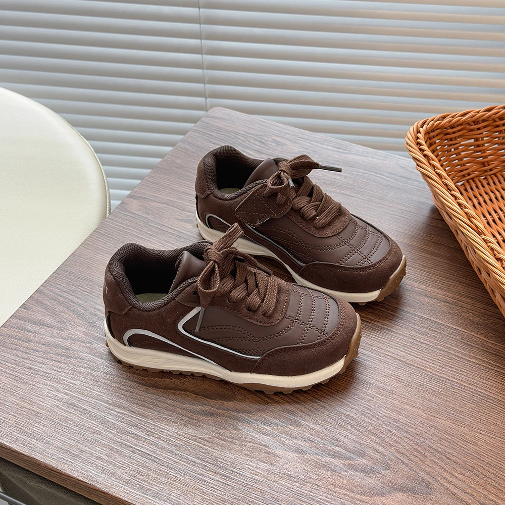 Autumn Children Sneakers Fashion Retro Patchwork Breathable Kids Casual Shoes 2025 Sporty Trainers Toddler Kids Shoes for Girl