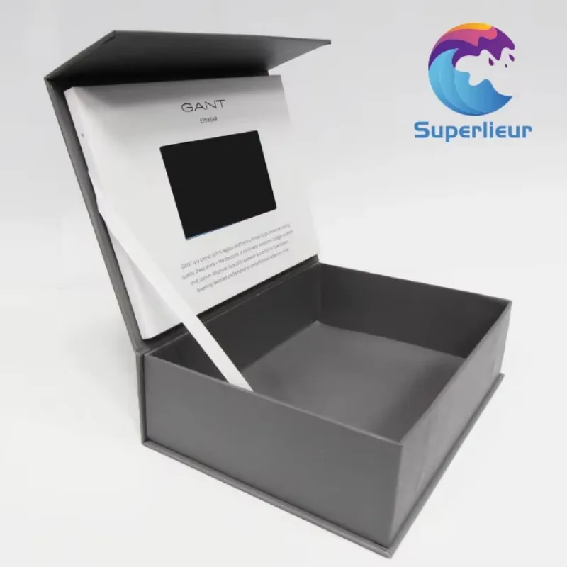 Superlieur HD 7.0 Inch LCD Display 1024x600 Resolution MP4 Video Smart Digital Packaging Boxes For Wedding Invitation Holiday