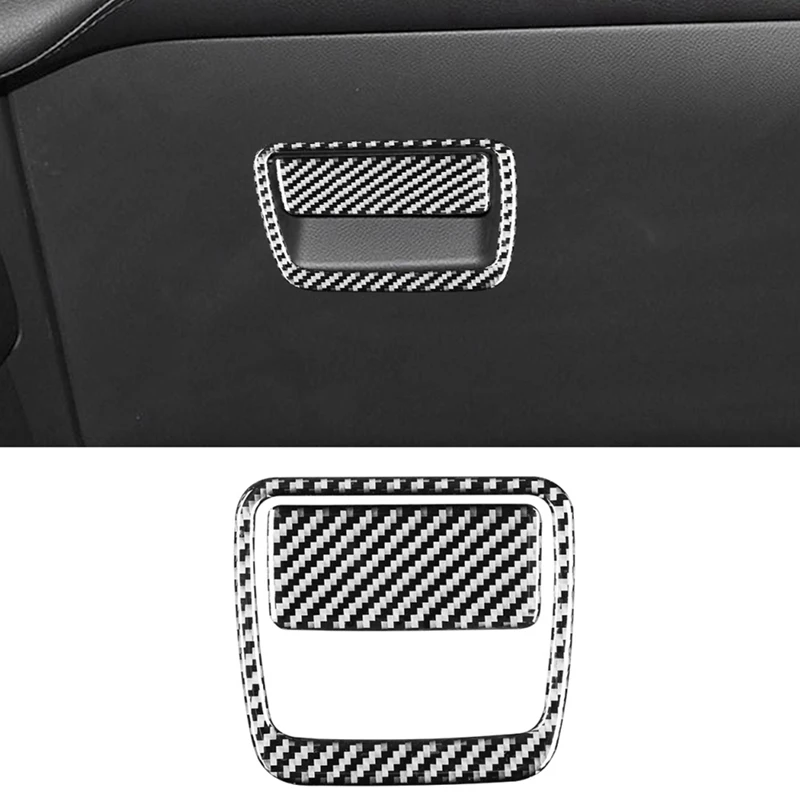 Co-Pilot Storage Box Handle Cover Carbon Fiber For Cadillac XT4 2018 2019 Accessories