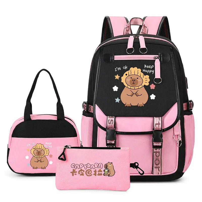 mochilas-com-estampa-de-capivara-para-adolescentes-mochila-escolar-para-meninas-e-meninos-conjunto-de-estojo-de-lapis-mochila-escolar-para-estudantes-mochila-de-viagem-para-mulheres