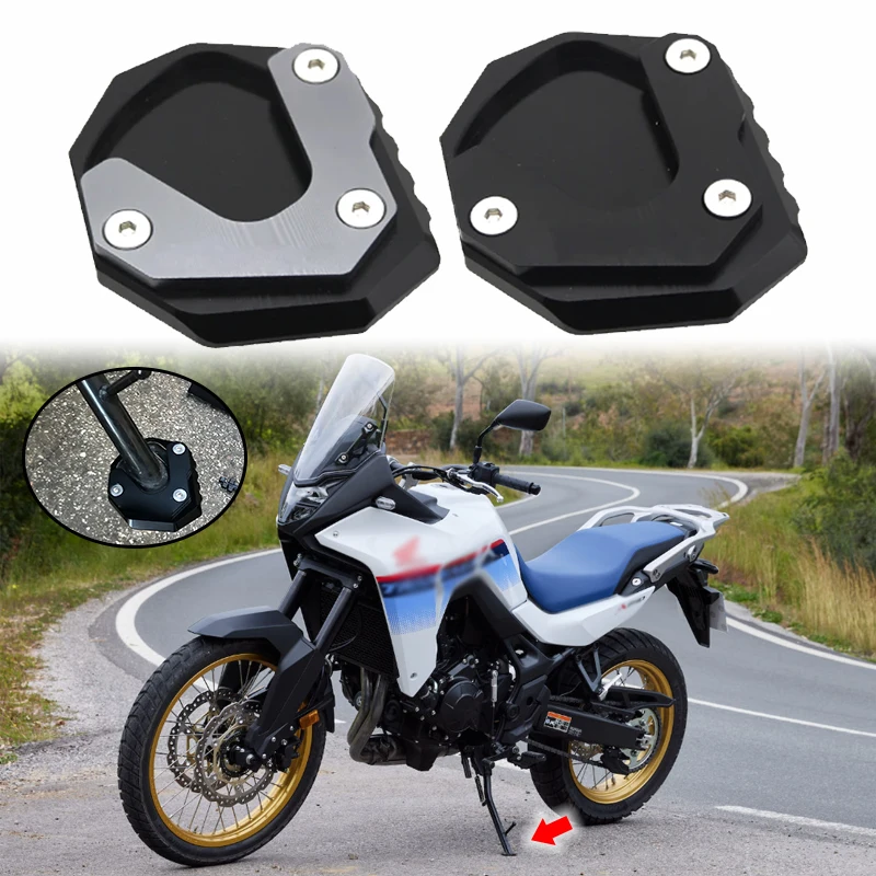 Motorcycle Accessories Kickstand Foot Side Stand Extension Pad Support Plate Enlarge Fit For TRANSALP XL750 XL 750 2023-2025
