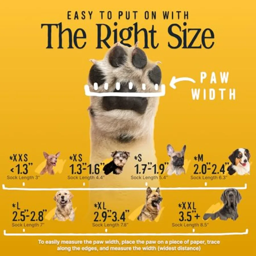 타이거토즈 프리미엄 논슬립 강아지 양말 (하드우드 바닥용) - 꼬임에도 잘 붙는 두꺼운 그립으로 핥기 및 미끄러짐 방지