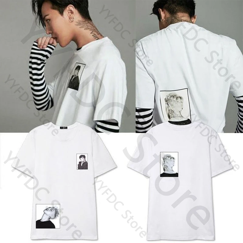 

Новая футболка G DRAGON Same Kpop Fashion Bigbang GD с принтом для фанатов Одежда для мужчин и женщин Высококачественные летние хлопковые футболки с короткими рукавами
