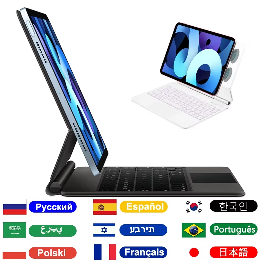 Magic Keyboard For iPad Air 11 13 2024 M2/M3 Air 4 5 Pro 11 12.9