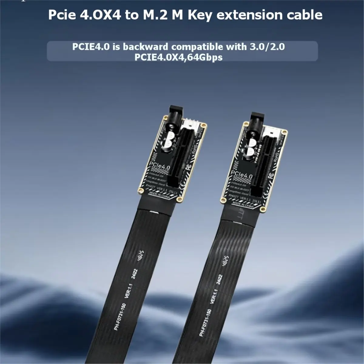 A72Z PCI-E 4.0 X4 to M.2 M Key Extension Cable M.2 M-Key NVMe PCIe to PCIe 4.0 X4 External Graphics Card PH427B-15 Adapter
