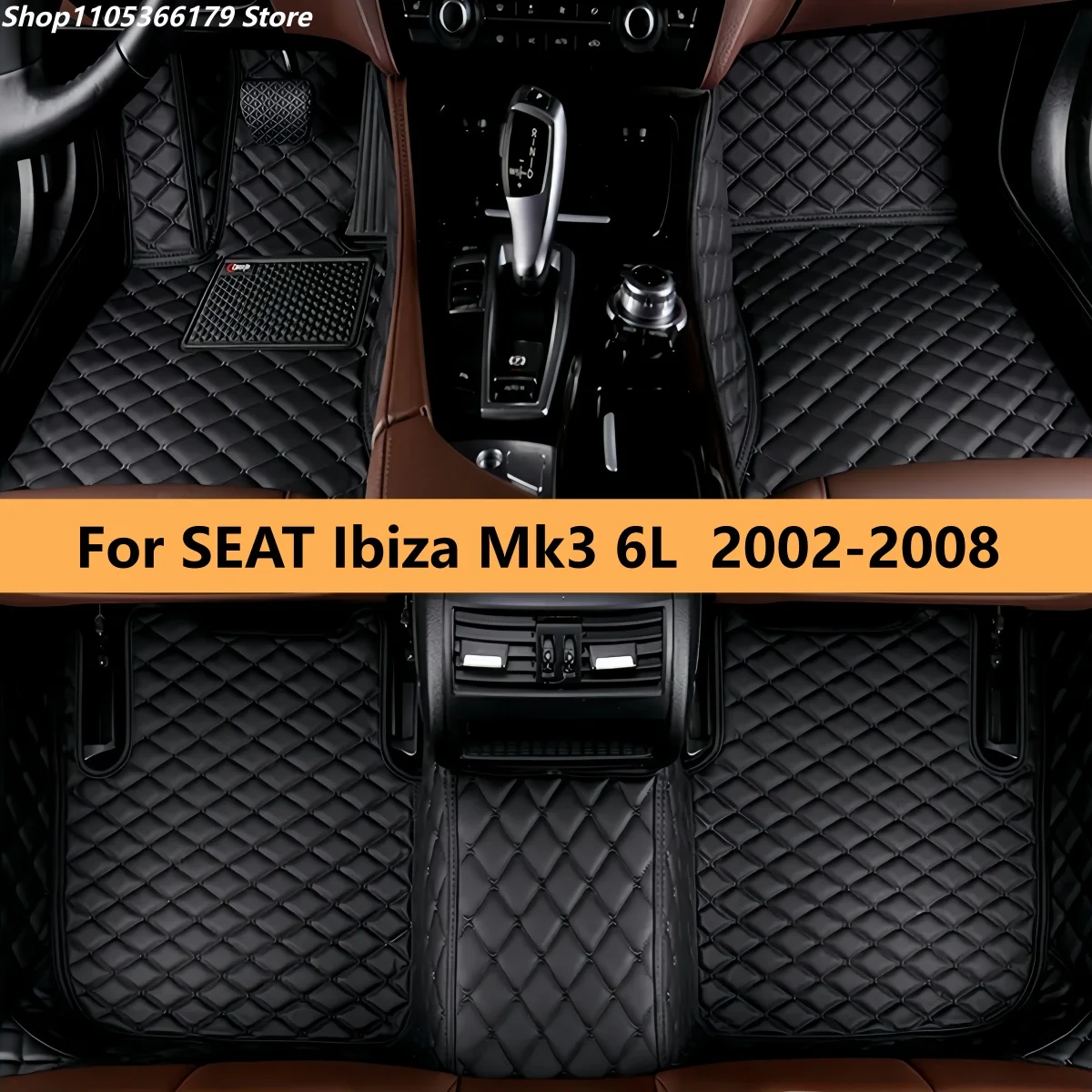 

Автомобильные коврики для SEAT Ibiza Mk3 6L 2002-2008 годов выпуска, полный комплект, ковровые покрытия для пола автомобиля.