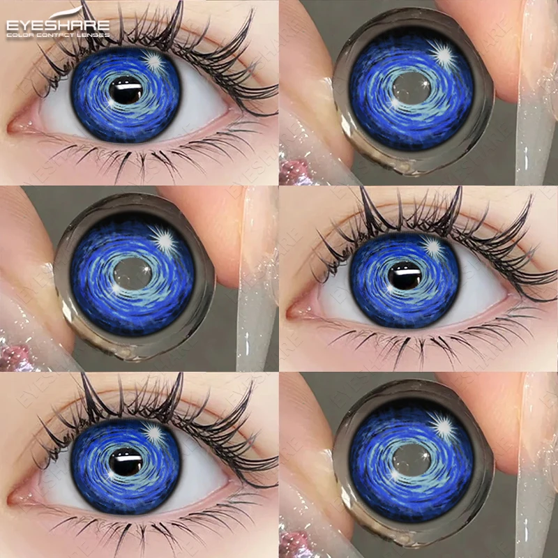 EYESHARE  Color Contact Lenses For Eyes 1Pair Anime Cosplay Colored Lenses Blue Halloween Lenses Contact Lens Beauty Makeup