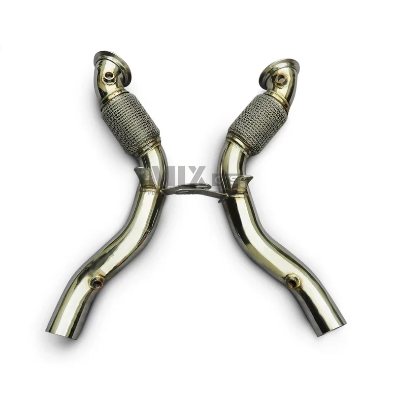 High Performance Exhaust Downpipe Catalyzed for Ferrari 488 GTB F142M 3.9T Car Vehicle Engine without Heat Shield Tube System