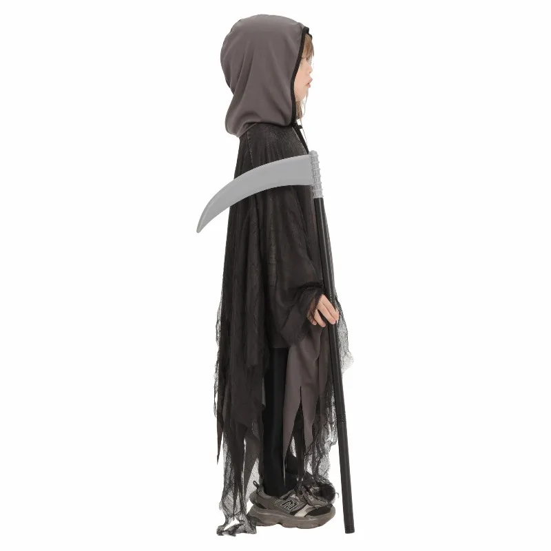 Halloween party children's Horror ghost black Gothic Cape costume kids cosplay devil Hooded Cloak stage performance costume