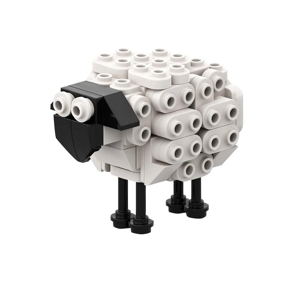 MOC Mini Sheep Building Block set Zodiac Sheep Model Brick Creativity Animal Toys Education DIY For Children Birthday Gift