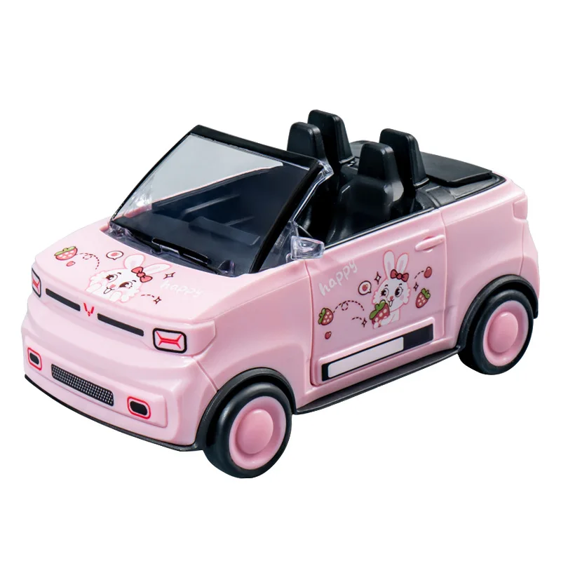 Crianças carro conversível brinquedos inércia mini dos desenhos animados macaron mini brinquedo carro simulação bonito puxar para trás modelo de brinquedo do carro para crianças presentes