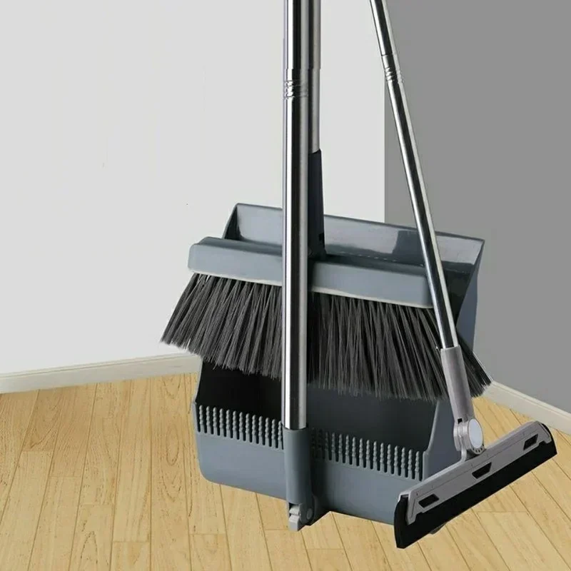 Brooms Sets Folding Dustpan Cleaning Tools Squeeze Courtyard Toliet Floor Wiper Garbage Collector Soft Hair Dust Sweeper Gadgets