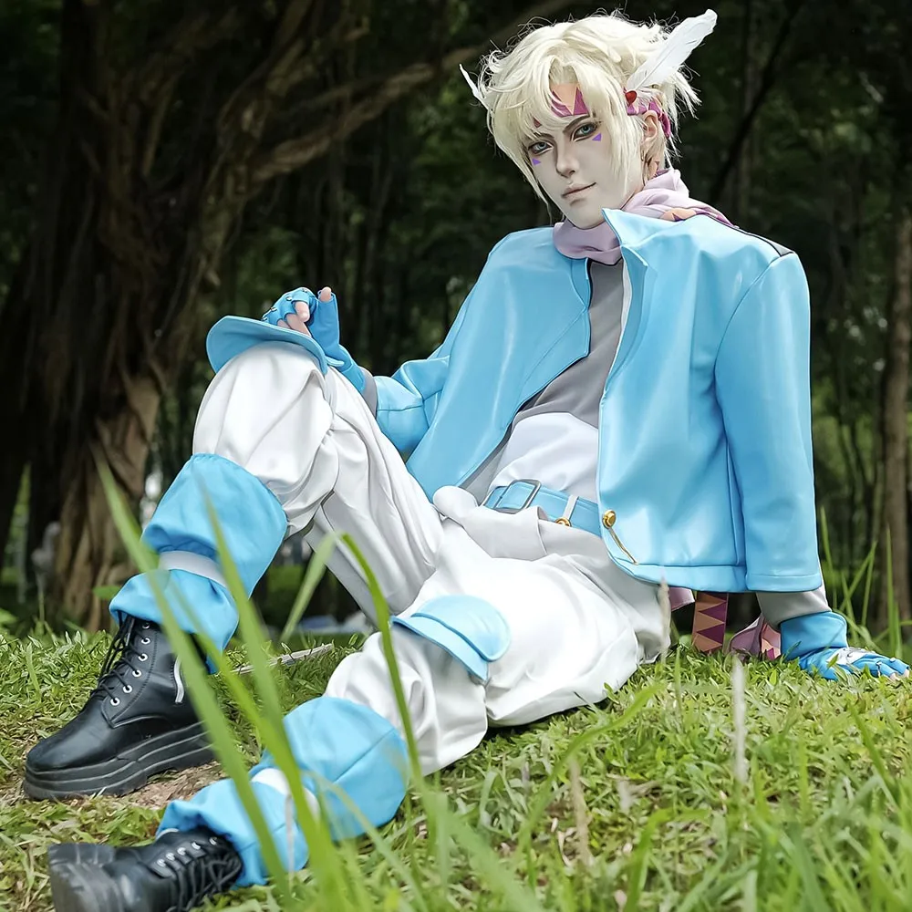 

Anime JoJo‘s Bizarre Adventure Part 2: Battle Tendency Caesar Anthonio Zeppeli Cosplay Costume Coat Pants Halloween Party Suit