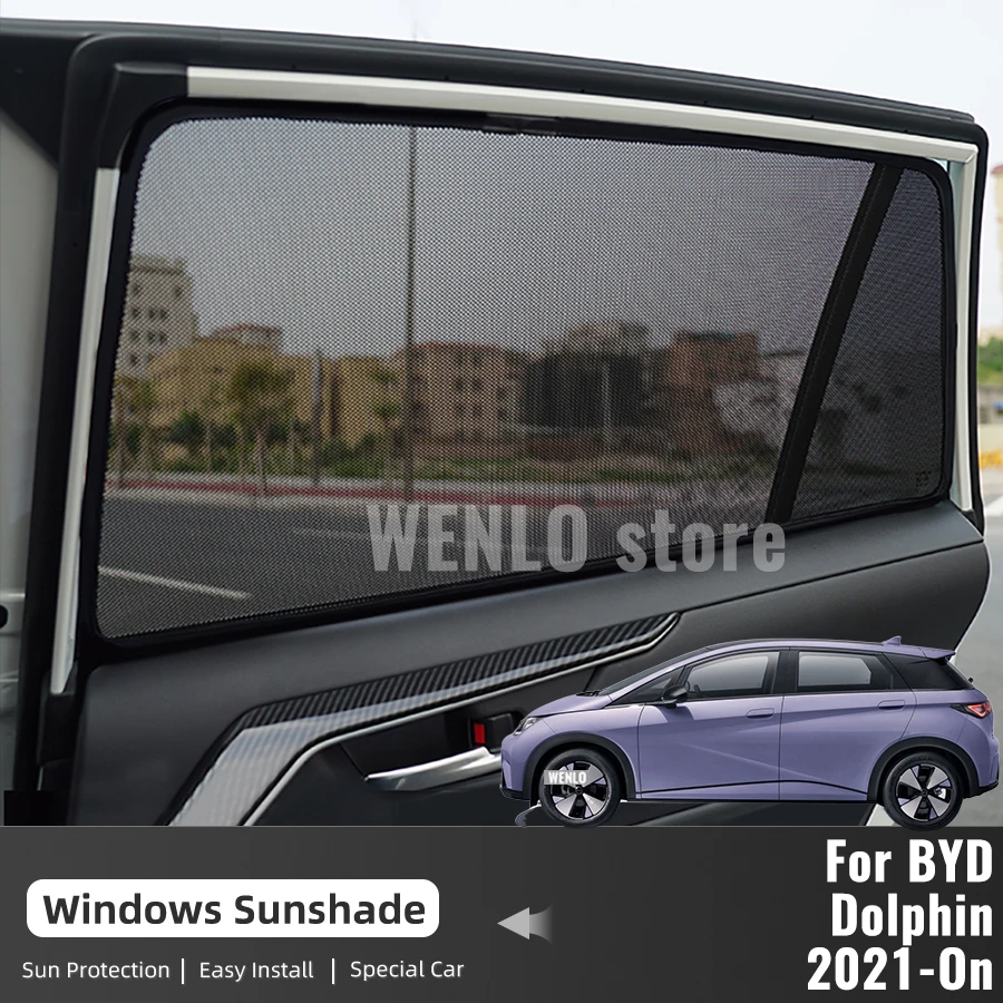 

For BYD Dolphin Atto 2 EA1 2021 2022 2023 Magnetic Car Sunshade Shield Front Windshield Frame Curtain Rear Side Window Sun Shade