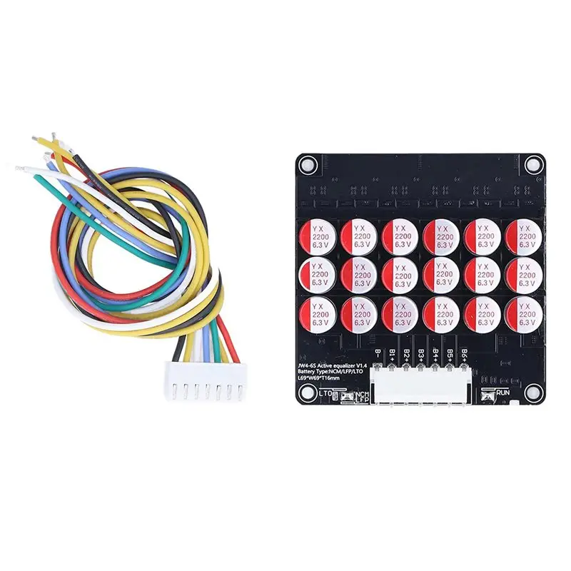 HFES 10X 6S Active Equalizer Balancer Lifepo4 / Lipo/ LTO Battery Energy Equalization Capacitor BMS Board