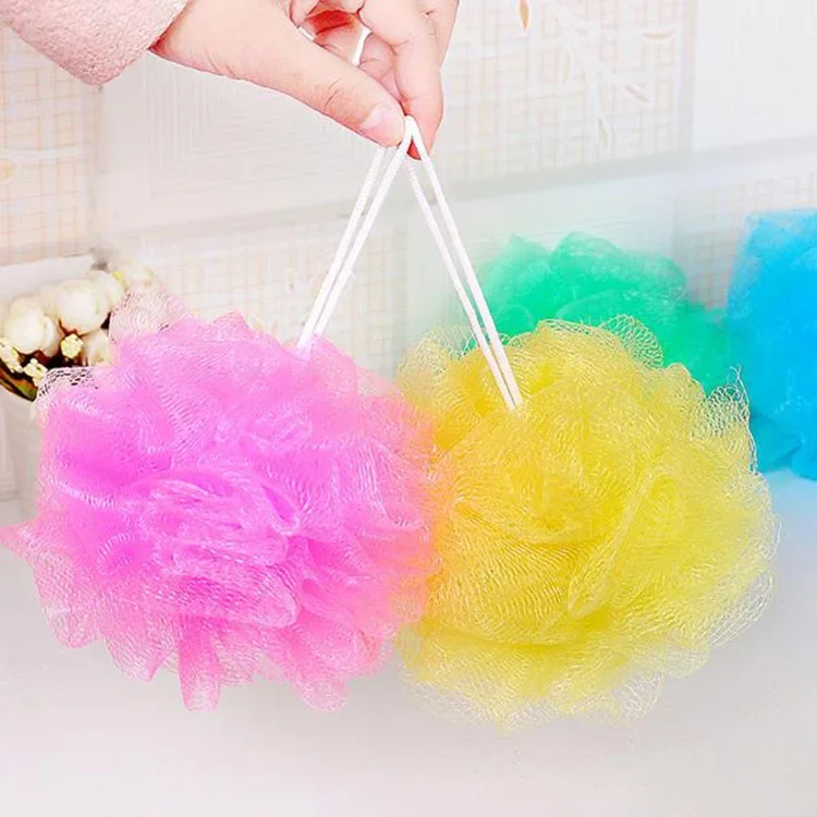 1Pcs Bathroom Supplies Bath Flower Super Soft Body Cleaning Mesh Brush Loofah Bath Ball Mesh Sponge Milk Shower Accessories