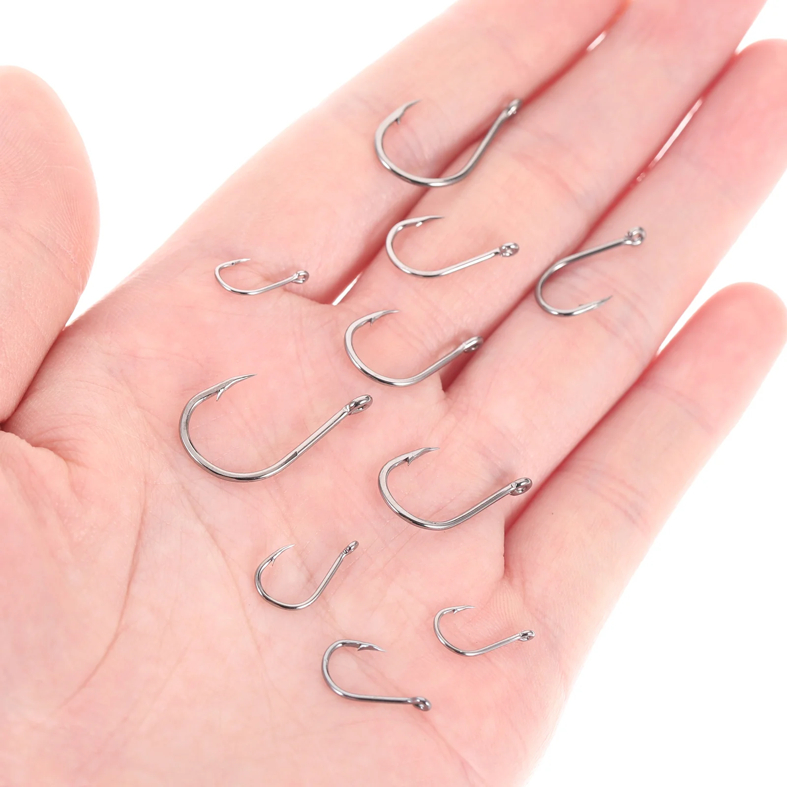 Barbed Hook Various Sizes Fishing Hooks Ice Dragon with Holes High-carbon Steel Saltwater Durable