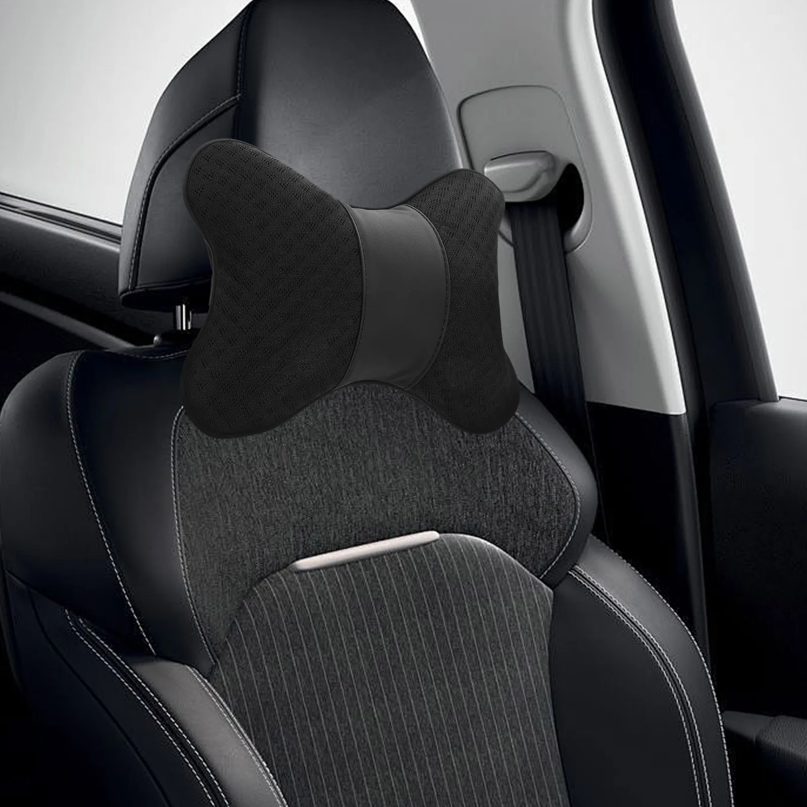 

Neck Durable Black Car Seat Rest Headrest Lumbar Cushion Universal Auto Game Chair Car Seat Pillows For Driving Accessories