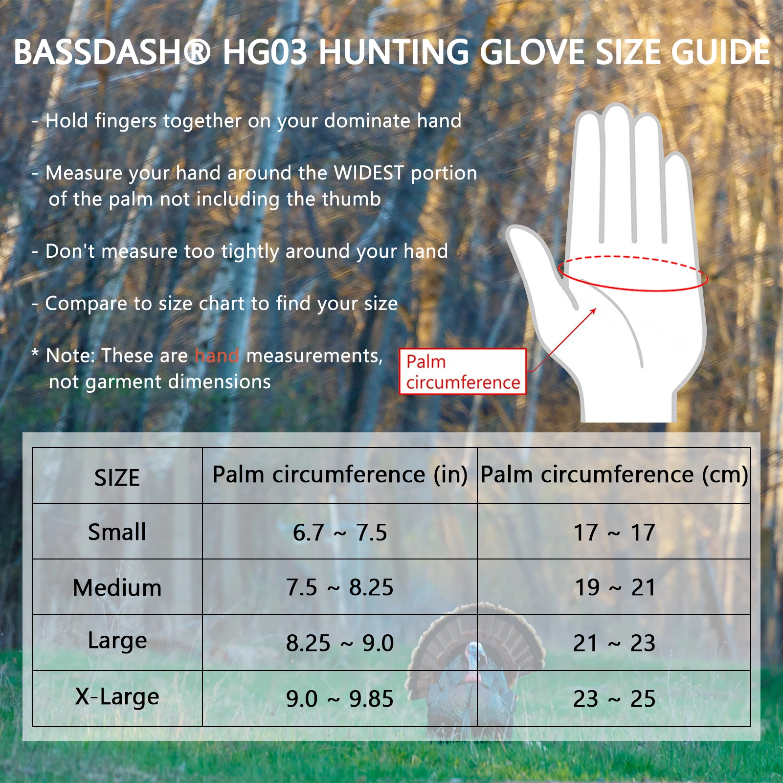 Bassdash Unisex Fingerless Camo Hunting Gloves for Men's Women's Early Season Warm Weather UPF 50+ Fishing Photography HG03