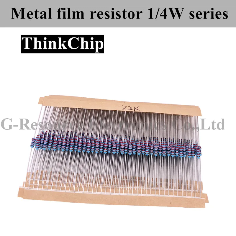 (600Pcs/lot)1/4W 1% 20PCS 30Values Metal Film Resistor Assortment Kit Set pack electronic diy kit resistor Integrated Circuit Fi