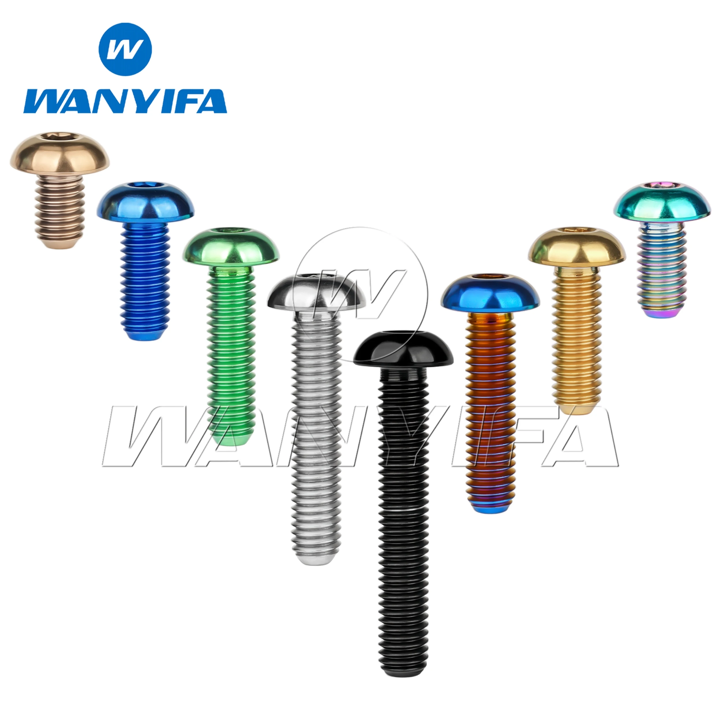 Wanyifa Titanium Bolt M3/M4X6/8/10/12/15/20Mm Allen Key Head Screw for Bicycle Motorcycle Car