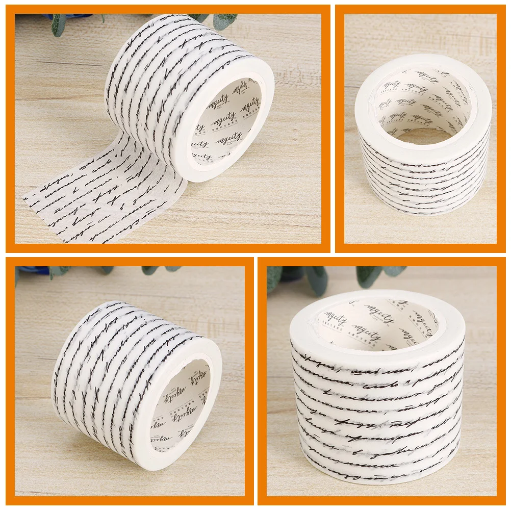 2 Rolls Gothic Washi Paper Tapes Self-Adhesive Scrapbooking Decorative Formula Tape for DIY Craft Projects Gift Wrapping