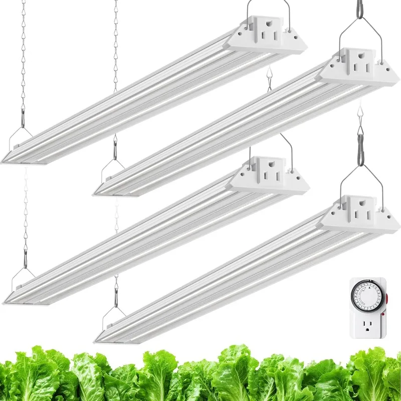 

TX72 4FT Grow Lights for Seed Starting, 288W (4 x 72W, 2000W Equivalent), High PPFD, 5000K Daylight Full Spectrum, Mecha