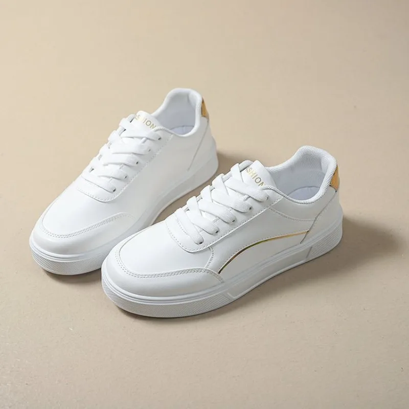 

Туфли на плоской подошве, осенние новые кроссовки на шнуровке спереди с круглым носком, нескользящая износостойкая платформа плюс кроссовки