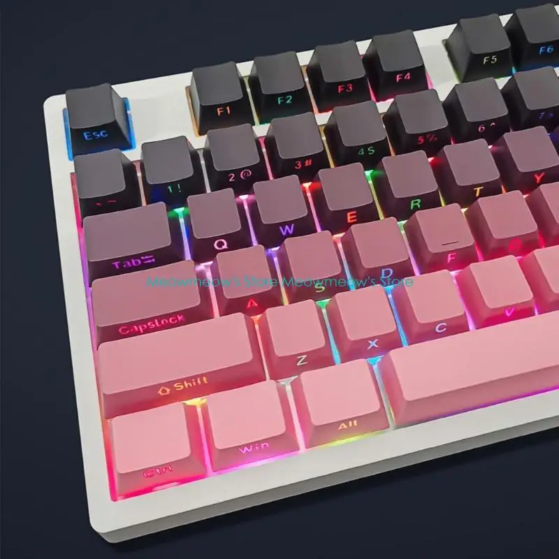 W91A Side Print Through Keycap OEM Profile PBT Keycaps Double Shot Backlight