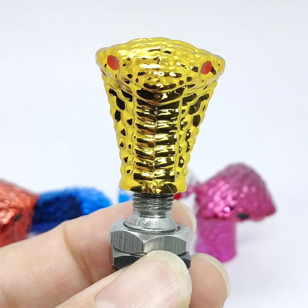 Snake Head Styling Car Tire Cap Decor Wheel Tyre Valve Cap Personalized Snake Rustproof Cover Valve Caps Car Tire Accessories