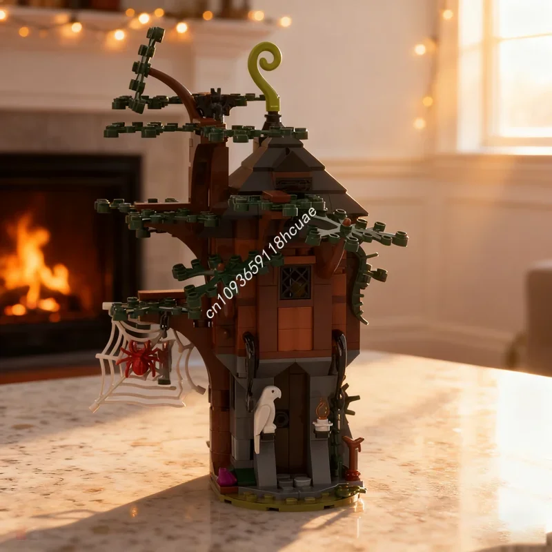 353 pièces MOC sorcière S cabane château modèle blocs de construction cadeaux de noël Architecture bricolage idée créative éducation jouet anniversaire
