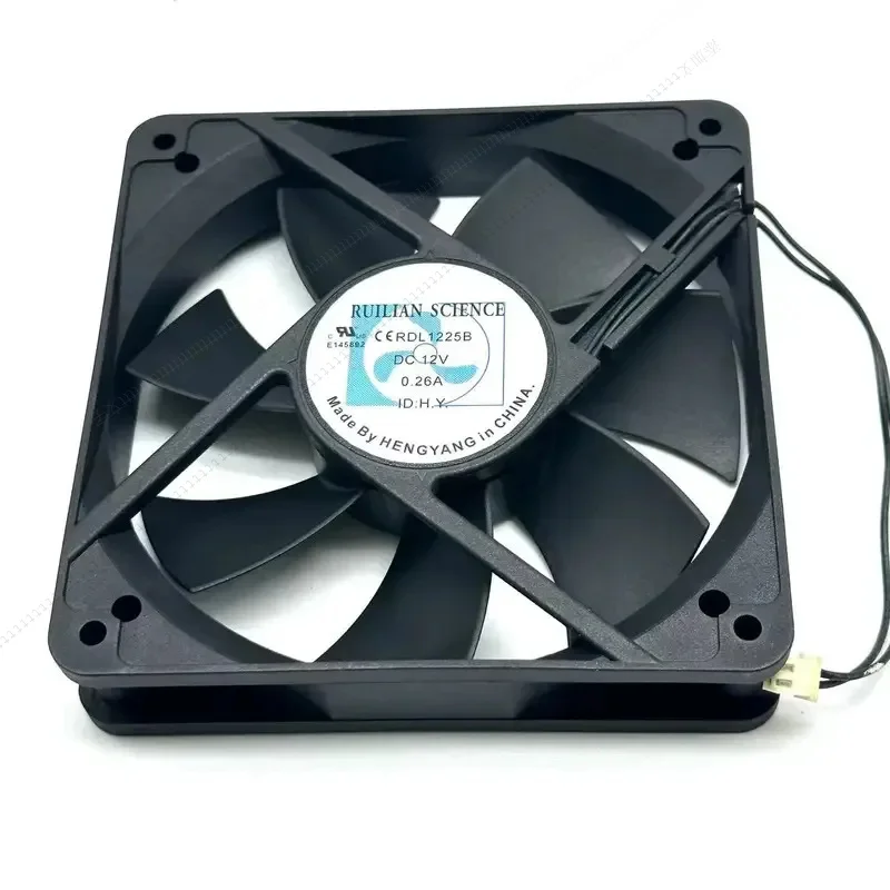 

W RUILIAN R1225B DC 12V 0.26A 120x120x25mm 2-Wire Server Cooling Fan
