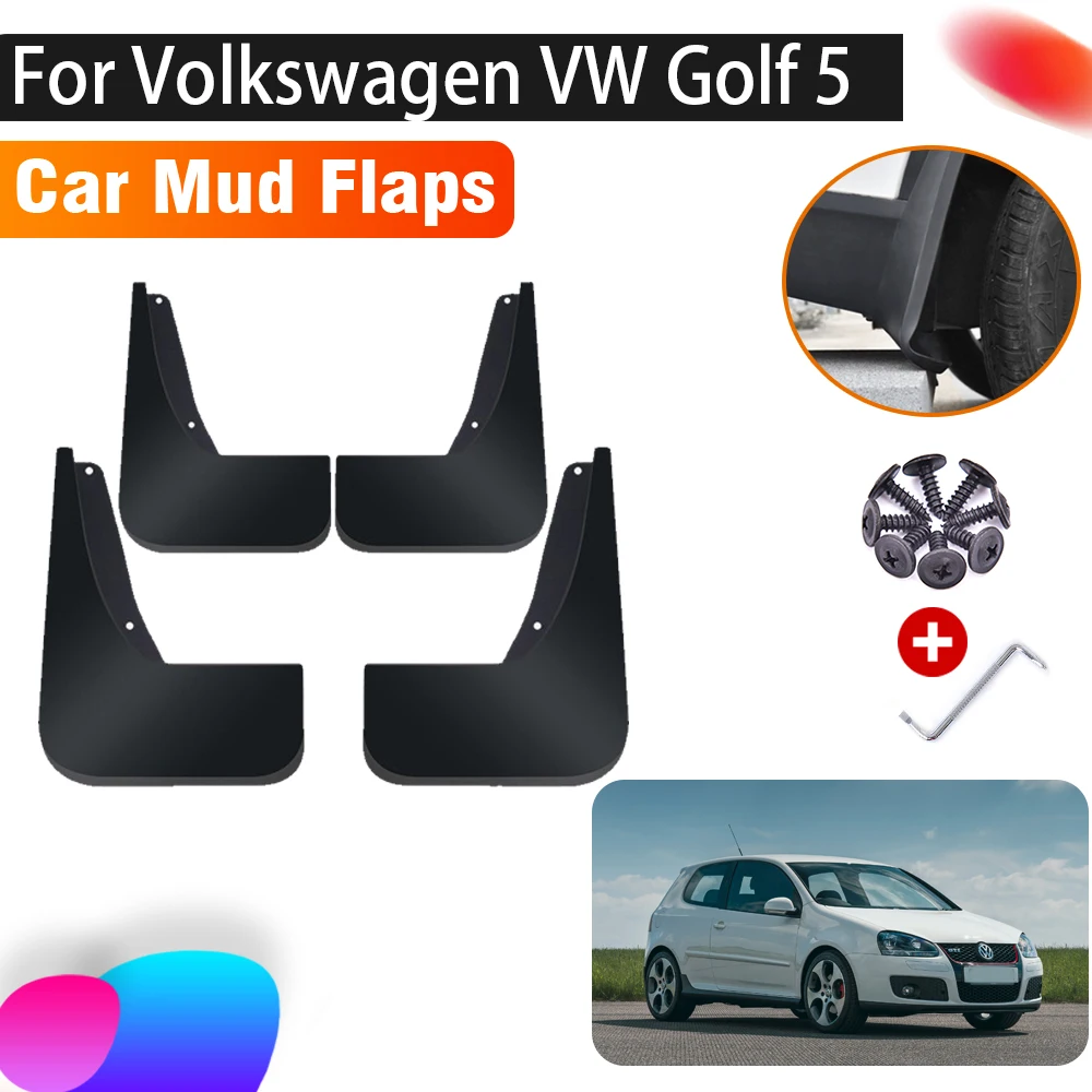 4PCS Car Mudguards For Volkswagen VW Golf 5 MK5 1K 2004-2009 Anti-splash Auto Front Rear Flap Splash Mud Fenders Car Accessories