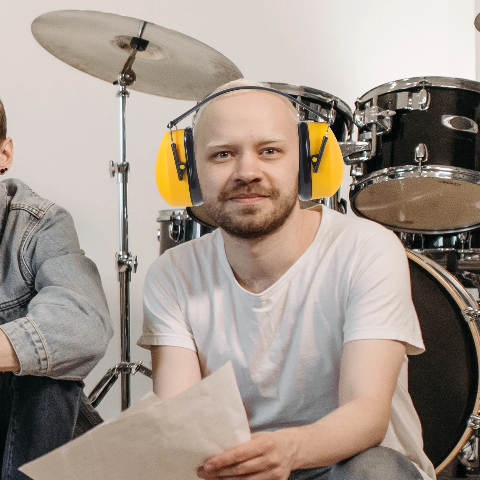 1 paire de cache-oreilles à réduction de bruit, casque d'isolation phonique pour batterie, Studio d'enregistrement, Concert, utilisation sur l'oreille