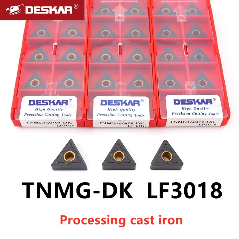 

Deskar Tnmg160404 Tnmg160408 Tnmg160412 Dk Lf3018 Turning Tools Cnc Carbide Inserts Lathe Cutting Blades for Cast Iron