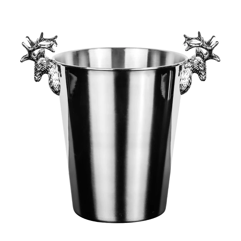 

2.2L & 5L Ice Buckets Stainless Steel Wine ice Bucket Wine Chiller Wine Bottle Cooler Champagne Beer Chiller Ice Barrel Barware