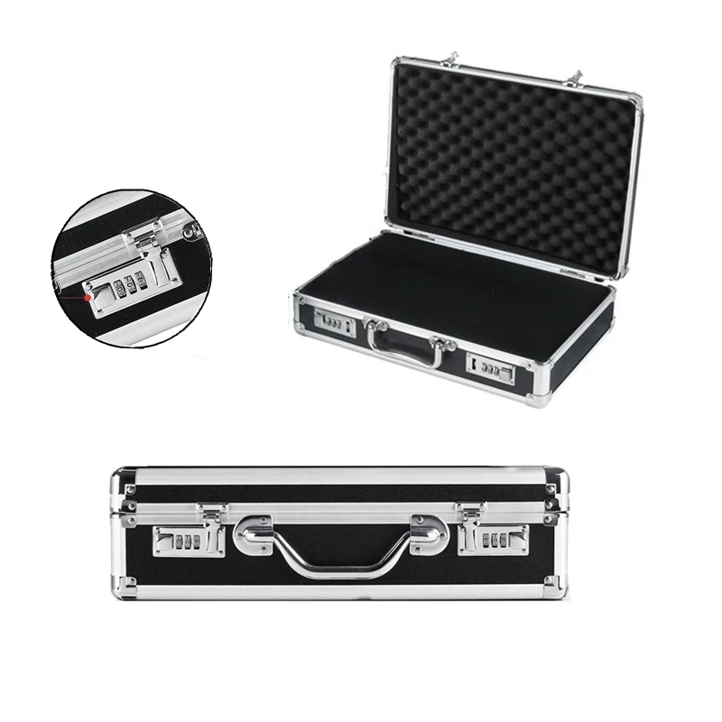 

Aluminum Tool Box with Password Lock Portable Instrument Case Safety Protector Organizer Aluminum Hard Case Suitcase with Sponge