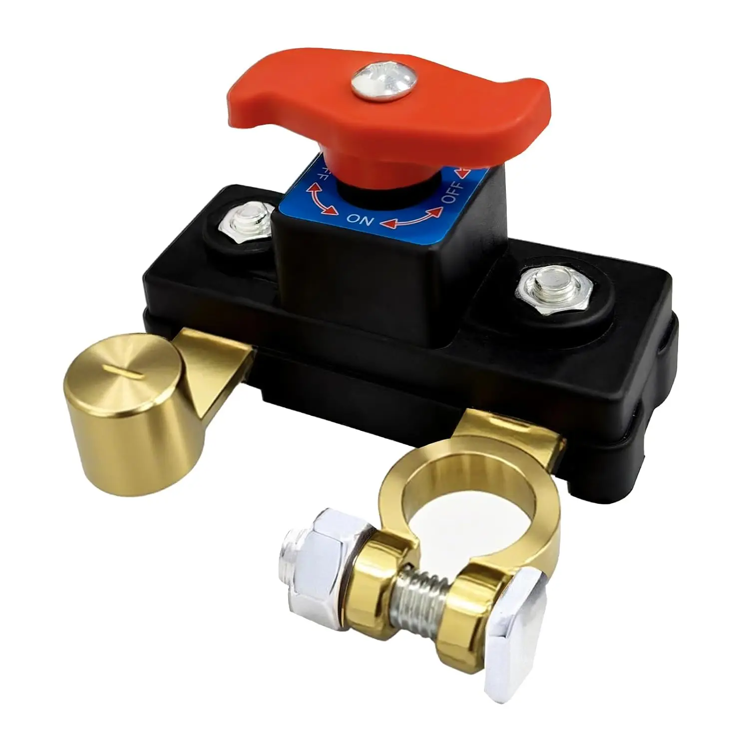 12V 24V Car Battery Disconnect Switch, Heavy Duty Master Cut Off Kill Switch Isolator, Pure Copper for Truck RV Boat Marine