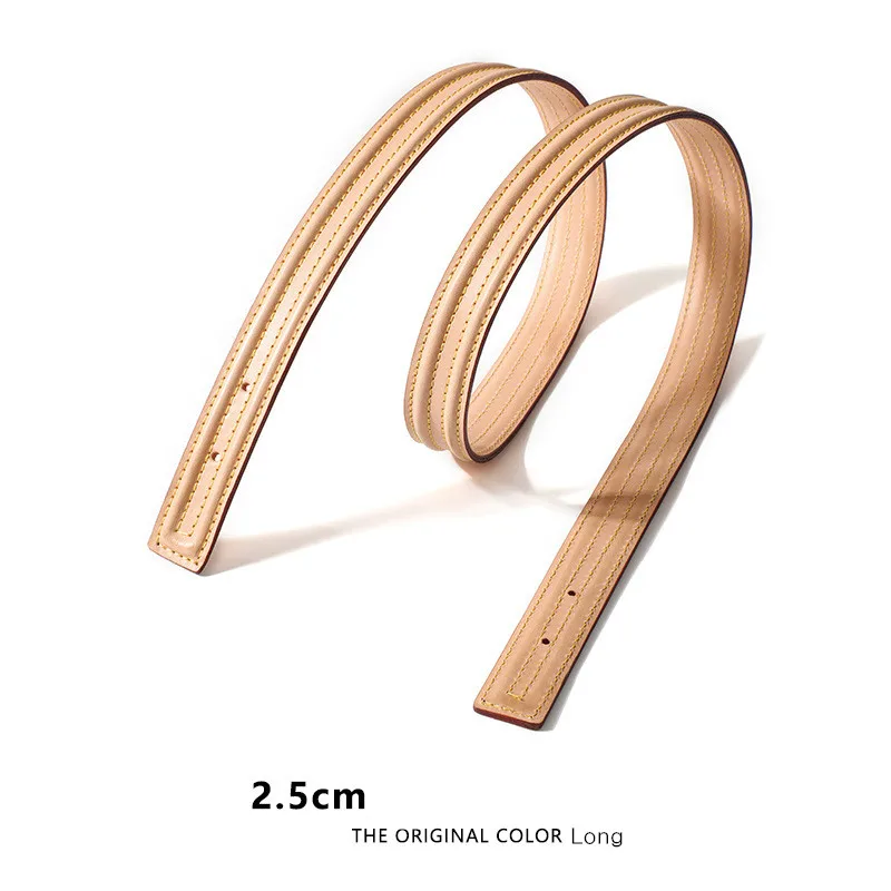 Vachetta cowskin genuine leather Bag strap for designer brand purse replacement shoulder crossbody messenger bag accessory parts