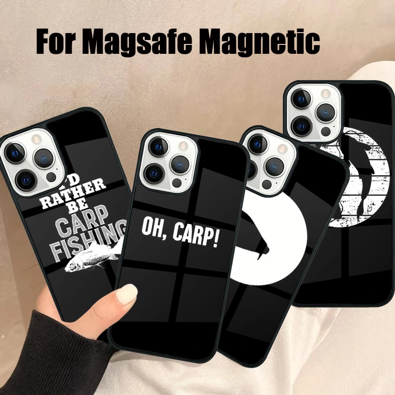 حافظة لهاتف آيفون 17 Air 16e 15 14 13 12 11 Pro Max Plus Magsafe غطاء مغناطيسي لاسلكي