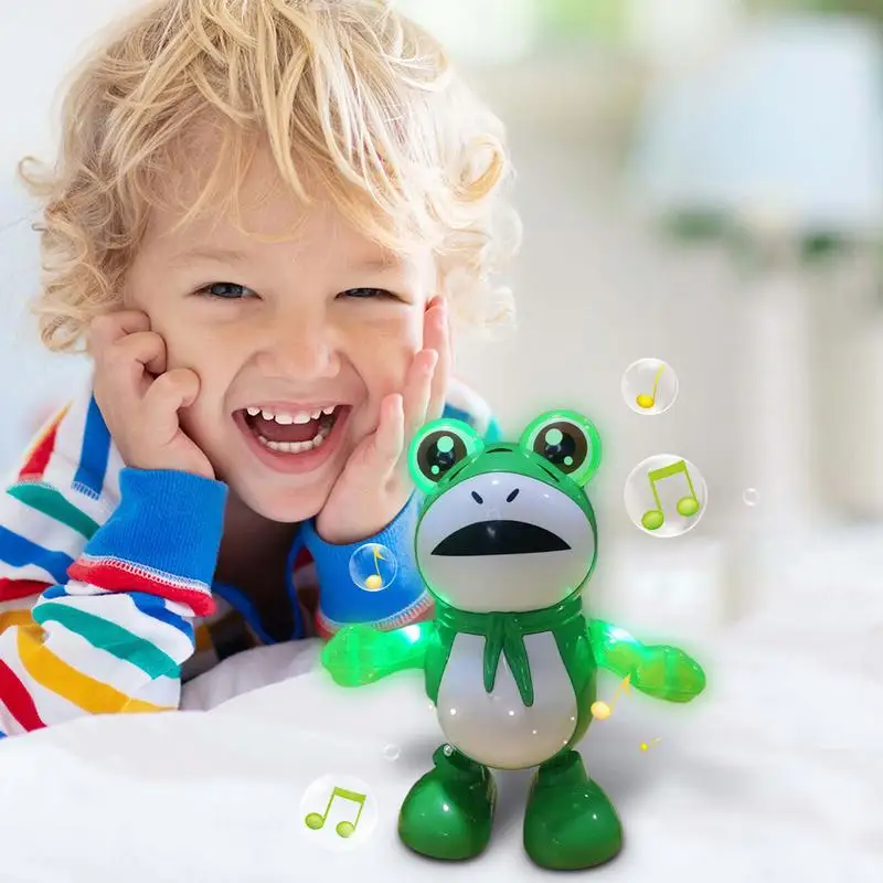 Electric Frog Toy Animal Toys Children Dancing Walking Animal Fun Animal Toys Light Up Cute Electric Battery Powered Toys For